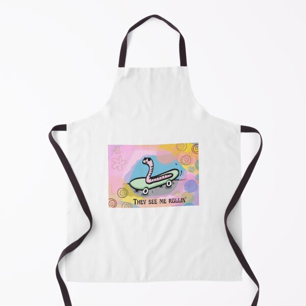 Item preview, They See Me Rollin' (worm on a skateboard) designed and sold by SombreroDoodles.