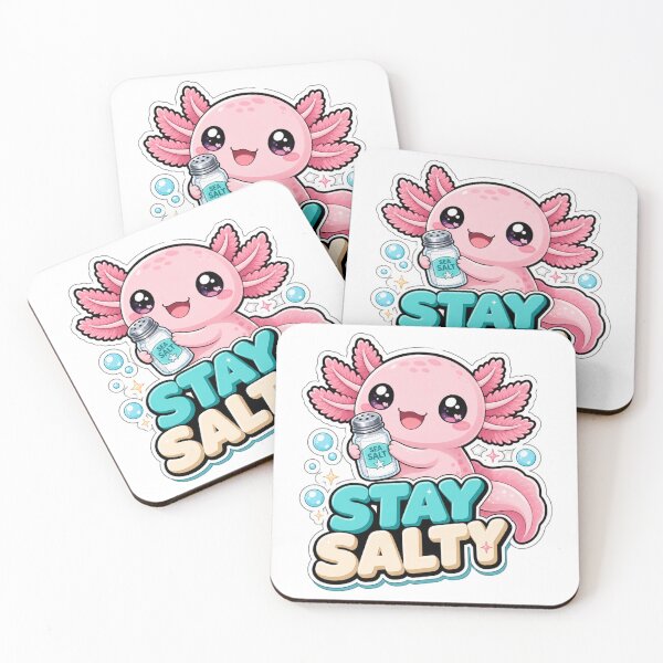 Item preview, Stay Salty Axolotl Kawaii Saying designed and sold by BoosterShop.