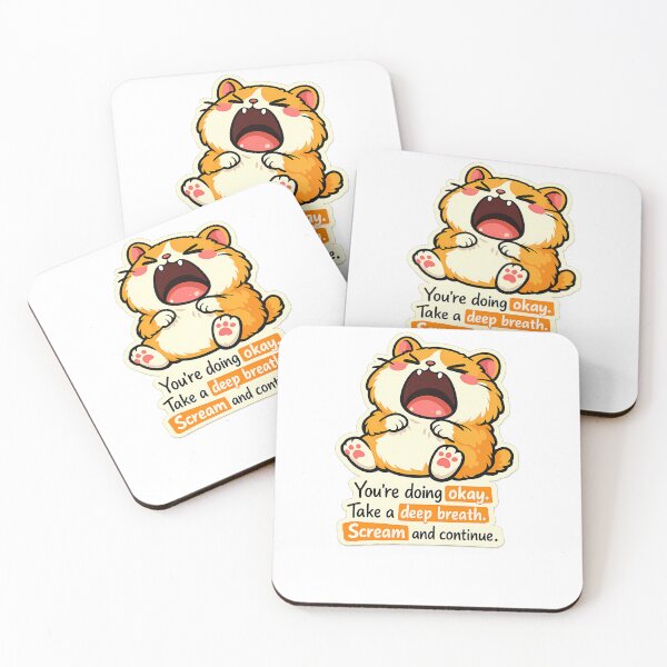 Item preview, Cute Hamster Screaming Take A Deep Breath Funny Sticker designed and sold by MIROUZ2000.