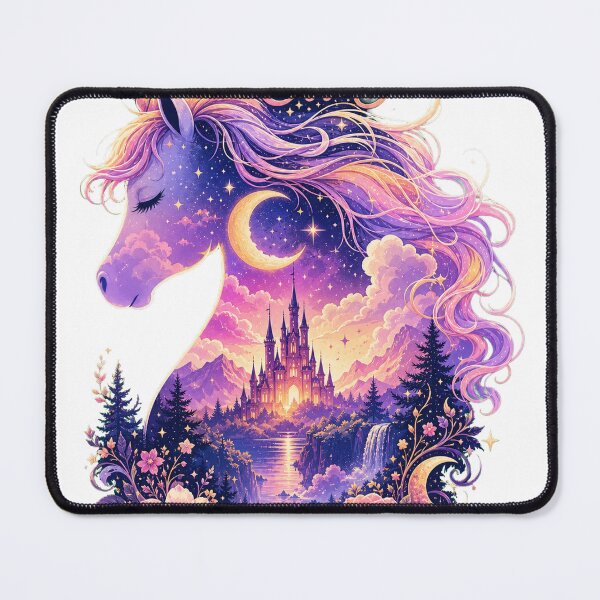 Item preview, Dream in Color Unicorn Fantasy Castle Design designed and sold by CatalystAI.