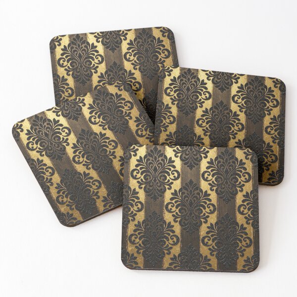 Item preview, Striped Brown & Gold Damask designed and sold by DesignsByPrnces.