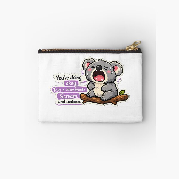 Item preview, Exhausted Koala Screaming Mental Health Funny Sticker designed and sold by MIROUZ2000.
