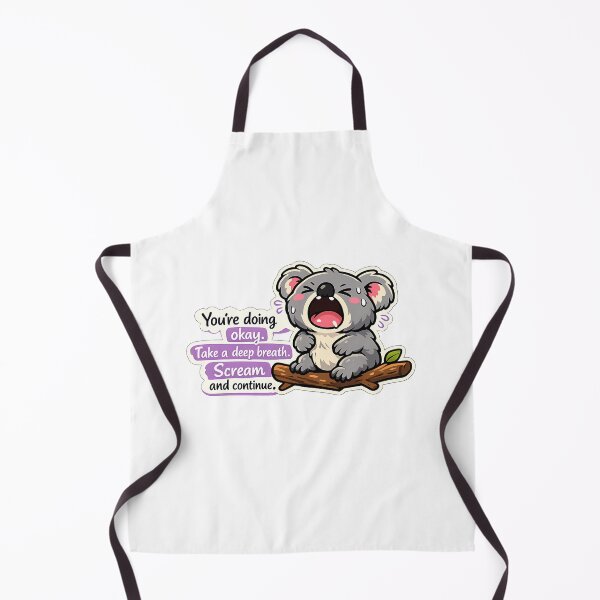 Item preview, Exhausted Koala Screaming Mental Health Funny Sticker designed and sold by MIROUZ2000.
