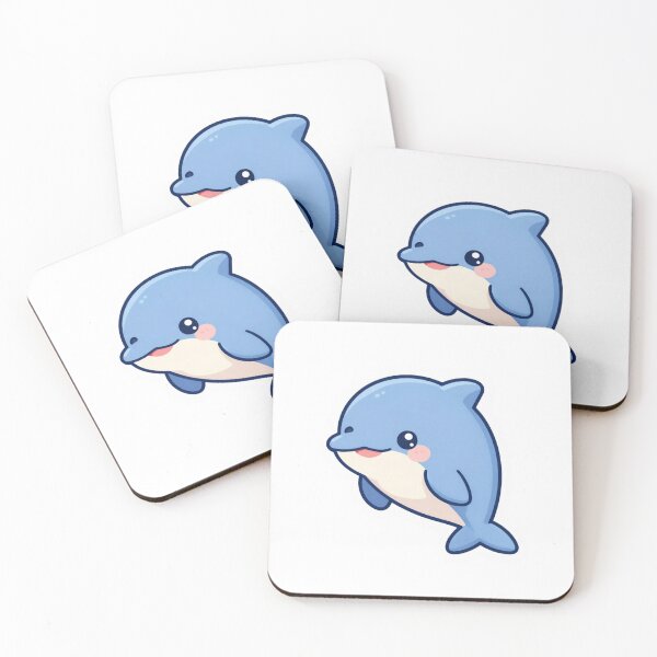 Item preview, Cute Cartoon Baby Dolphin Watercolor Art designed and sold by anime355.