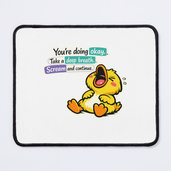 Item preview, Cute Screaming Duckling Take A Deep Breath Sticker designed and sold by MIROUZ2000.