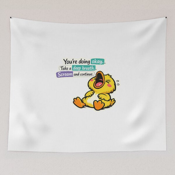 Item preview, Cute Screaming Duckling Take A Deep Breath Sticker designed and sold by MIROUZ2000.