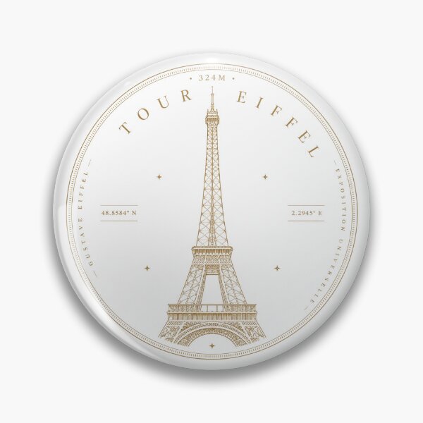Item preview, Eiffel Tower Heritage Medallion – Luxury Paris Landmark Emblem designed and sold by Shabrinox.