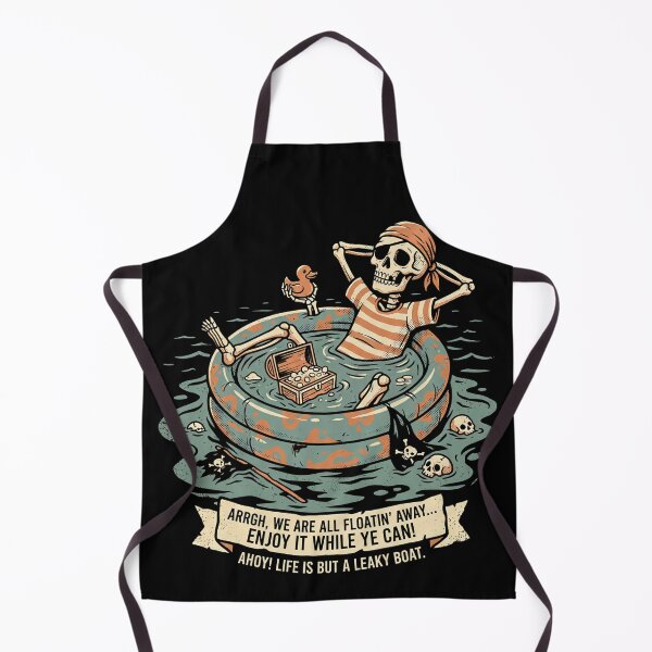 Item preview, Skeleton Pirate Relaxing in a Kiddie Pool designed and sold by ASTRAL ART LAB.