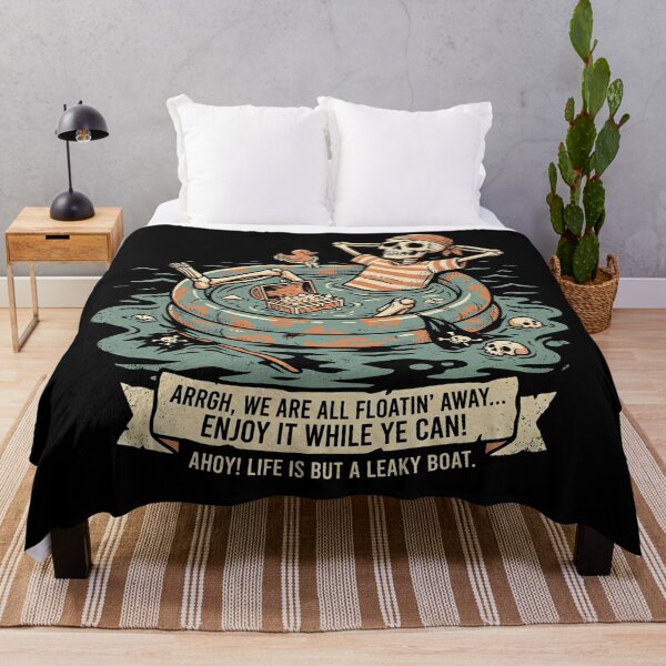 Item preview, Skeleton Pirate Relaxing in a Kiddie Pool designed and sold by ASTRAL ART LAB.