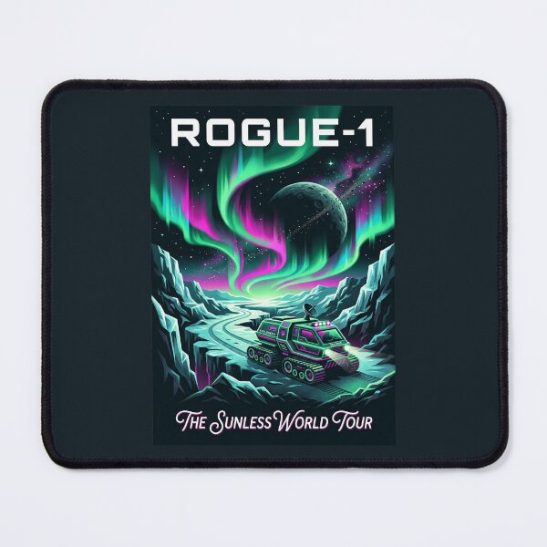 Item preview, Rogue Planet Retro NASA Travel Poster Sunless World designed and sold by RetroRewind Studio.
