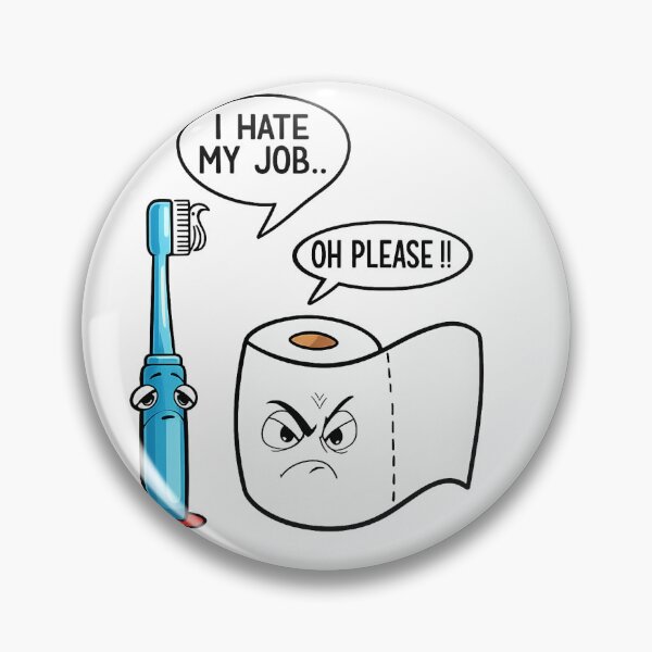 Item preview, Funny Toothbrush and Toilet Paper Joke Design | Bathroom Humor Cartoon Graphic designed and sold by GarnerSupplyCo.