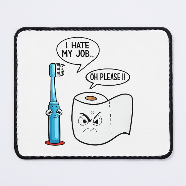 Item preview, Funny Toothbrush and Toilet Paper Joke Design | Bathroom Humor Cartoon Graphic designed and sold by GarnerSupplyCo.