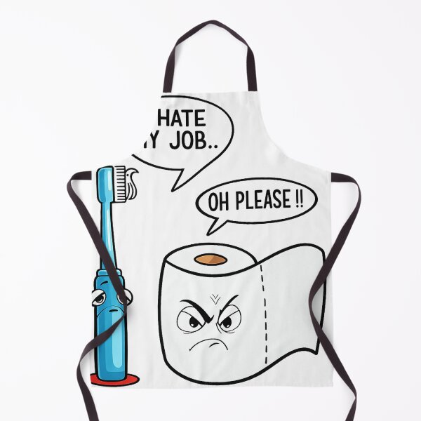 Item preview, Funny Toothbrush and Toilet Paper Joke Design | Bathroom Humor Cartoon Graphic designed and sold by GarnerSupplyCo.