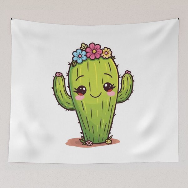 Item preview, Happy Cactus Friend Kawaii Sticker designed and sold by Stylestickers55.