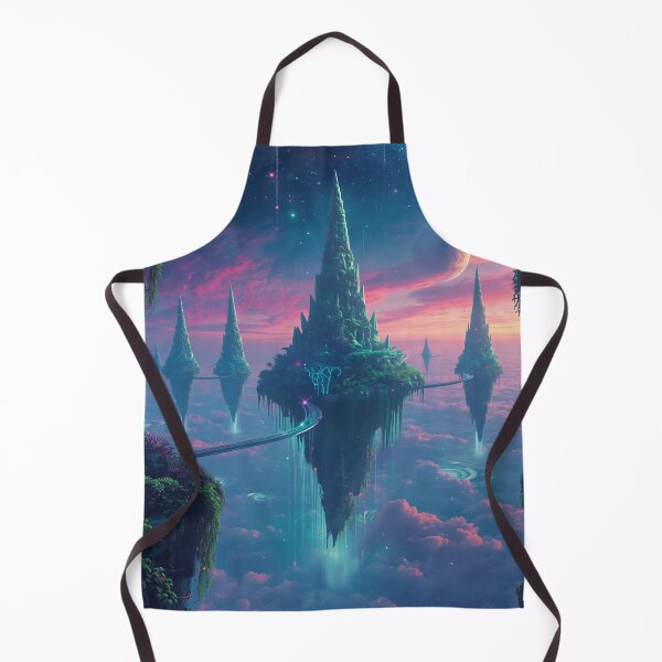 Item preview, Floating Spine Islands Bioluminescent Alien Fantasy Landscape designed and sold by Luminous Wilds.
