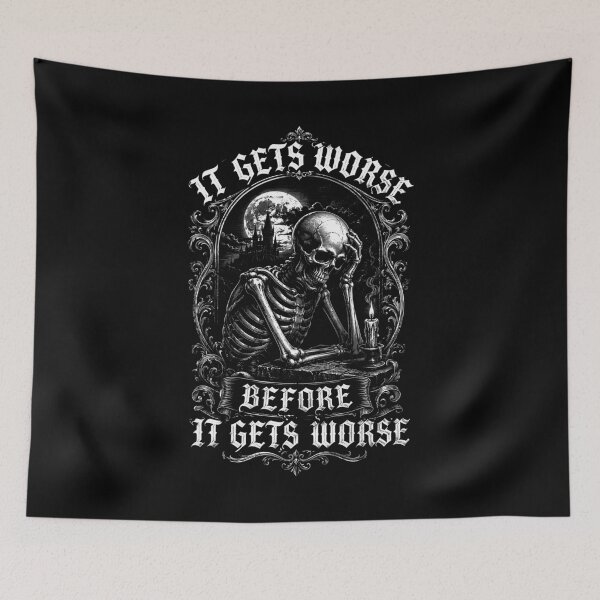 Item preview, It Gets Worse Before It Gets Worse Gothic Skeleton designed and sold by Victor Shadehorn.