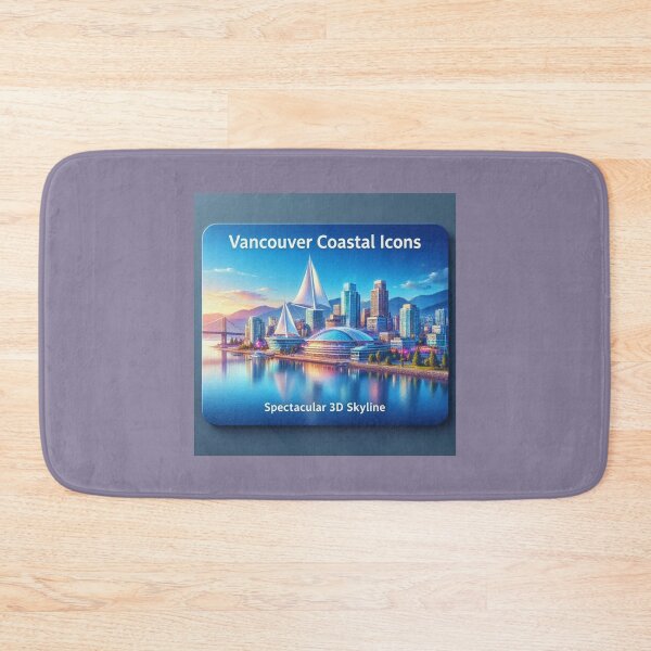 Item preview, Vancouver Coastal Icons Spectacular 3D Skyline Label  designed and sold by PaintMeWorld.