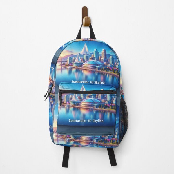 Item preview, Vancouver Coastal Icons Spectacular 3D Skyline Label designed and sold by PaintMeWorld.
