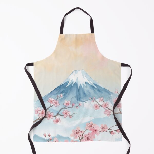 Item preview, Mount Fuji and Cherry Blossoms – Watercolor Japanese Landscape designed and sold by UllassaStore.