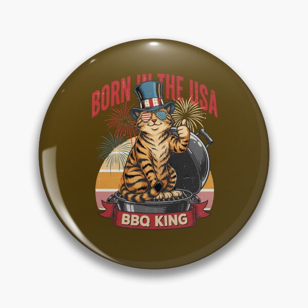 Item preview, BBQ King Patriotic Cat designed and sold by WikaKowalczyk.