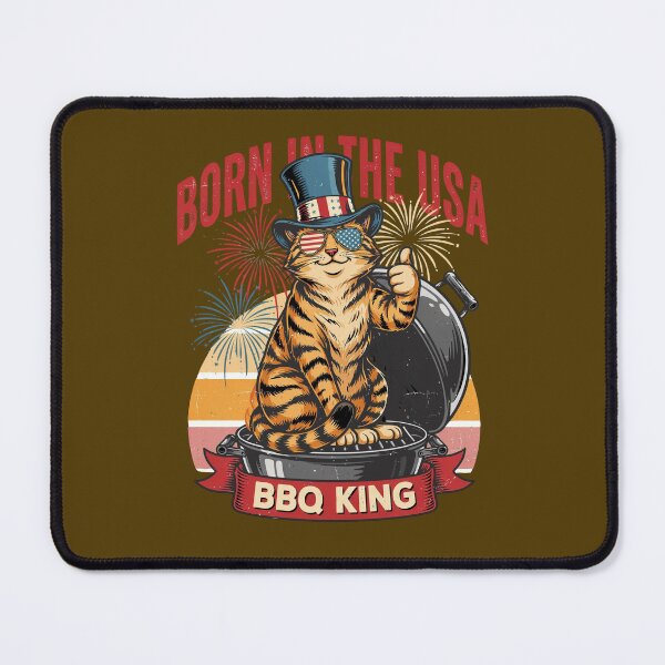 Item preview, BBQ King Patriotic Cat designed and sold by WikaKowalczyk.