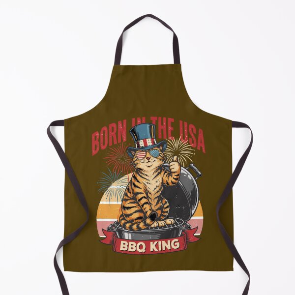 Item preview, BBQ King Patriotic Cat designed and sold by WikaKowalczyk.