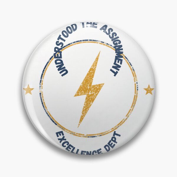 Item preview, Understood the Assignment Funny Retro Badge designed and sold by RedRubyBubble.