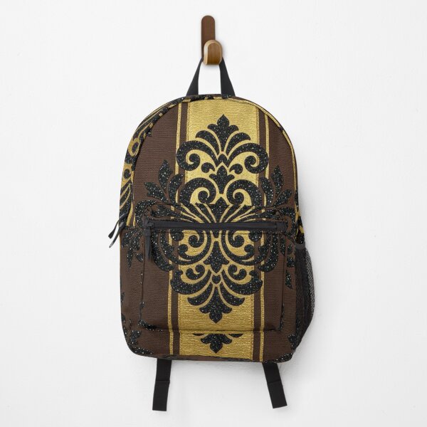 Item preview, Striped Brown & Gold Damask designed and sold by DesignsByPrnces.