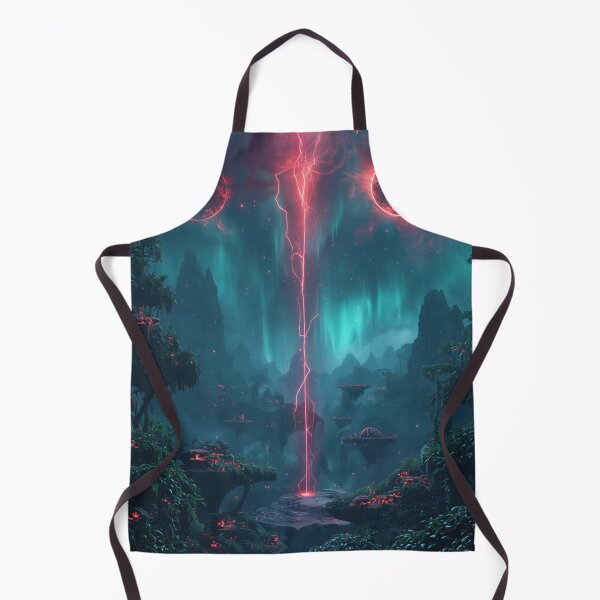 Item preview, Neon Eclipse Jungle Rift Alien Fantasy Landscape designed and sold by Luminous Wilds.