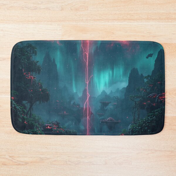 Item preview, Neon Eclipse Jungle Rift Alien Fantasy Landscape designed and sold by Luminous Wilds.