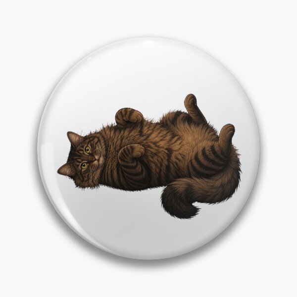 Item preview, Cute Brown Tabby Cat Belly Up designed and sold by RealEqEdit.
