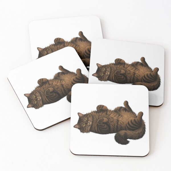 Item preview, Cute Brown Tabby Cat Belly Up designed and sold by RealEqEdit.
