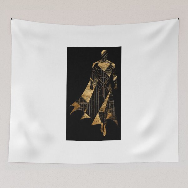 Item preview, Golden Art Deco Caped Hero Silhouette designed and sold by VRD Arena.