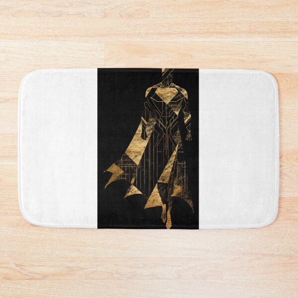 Item preview, Golden Art Deco Caped Hero Silhouette designed and sold by VRD Arena.