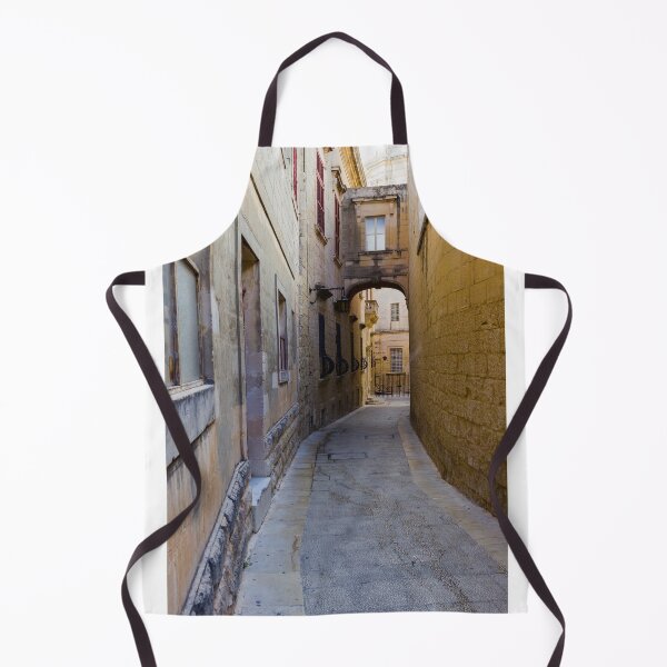 Item preview, Narrow Stone Alleyway Through Historic Mediterranean Town With Arch, Windows and Soft Light designed and sold by Nmallia.