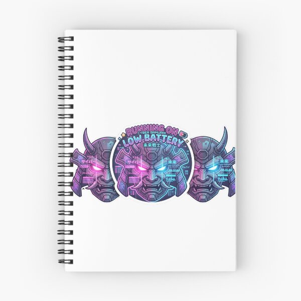 Item preview, Running On Low Battery Cyber Samurai Sticker designed and sold by redblink store.