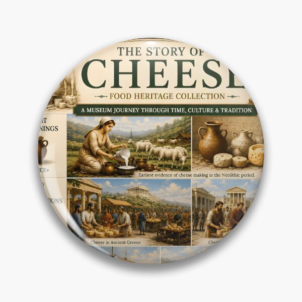 Item preview, The Story of Cheese Vintage Infographic Poster⁠ designed and sold by Easternpantry.