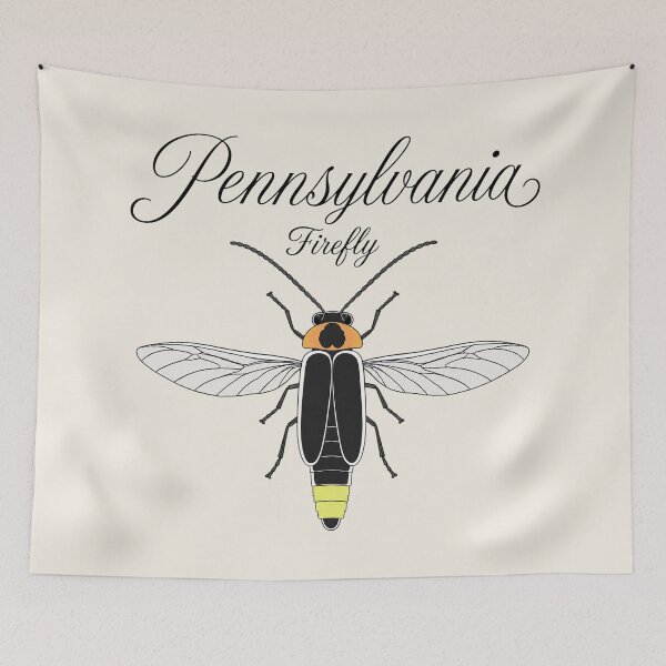 Item preview, Pennsylvania Firefly Retro State Insect Poster designed and sold by The-Drip-Studio.