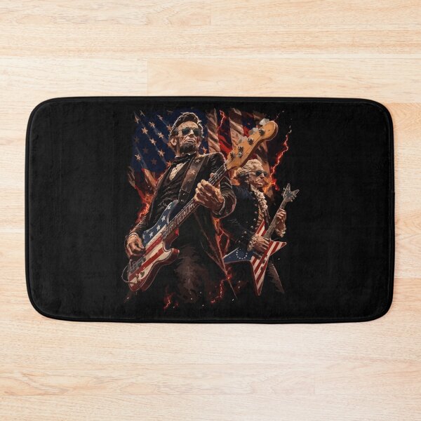 Item preview, Presidents Abe Lincoln and George Washington Playing Guitar designed and sold by hobrath.