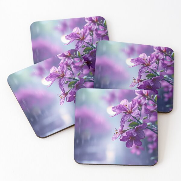 Item preview, Purple Blossoms in Rain designed and sold by cuprum.
