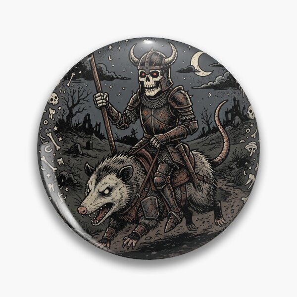 Item preview,  Skeleton Knight Riding a Possum Into Battle designed and sold by ASTRAL ART LAB.