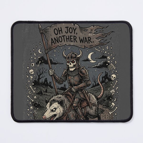 Item preview, Skeleton Knight Riding a Possum Into Battle designed and sold by ASTRAL ART LAB.