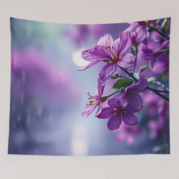 Item preview, Purple Blossoms in Rain designed and sold by cuprum.