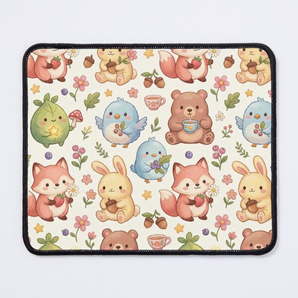 Item preview, Cloudberry Critters Seamless Pattern designed and sold by MoonwoodStudio.