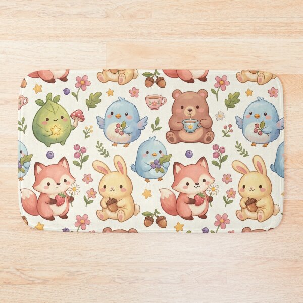 Item preview, Cloudberry Critters Seamless Pattern designed and sold by MoonwoodStudio.