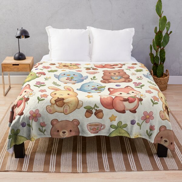 Item preview, Cloudberry Critters Seamless Pattern designed and sold by MoonwoodStudio.