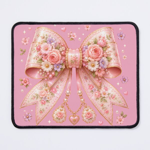Item preview, Vintage Floral Coquette Bow designed and sold by Pampam-stickers.