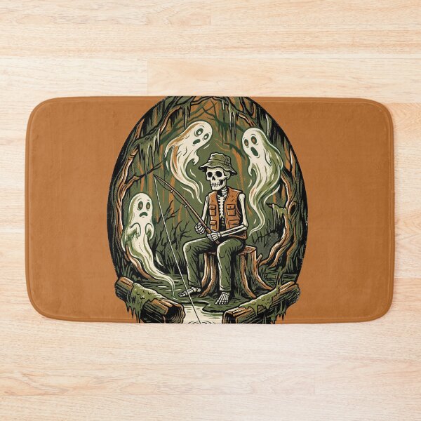 Item preview,  Skeleton Fisherman Fishing in a Tiny Puddle designed and sold by ASTRAL ART LAB.