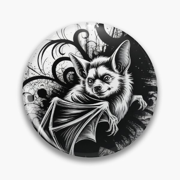 Item preview, Bat - Black And White - Nocturnal Spirit designed and sold by Kaurisdigital.