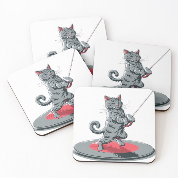 Item preview, Gomez Cat Sword Fencing designed and sold by IllumeInk.
